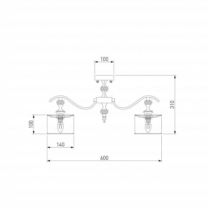 Люстра на штанге Eurosvet Ofelia 60070/5 сатин-никель 60070/5