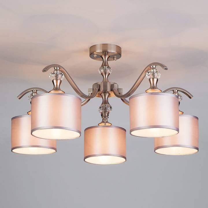 Люстра на штанге Eurosvet Ofelia 60070/5 сатин-никель 60070/5