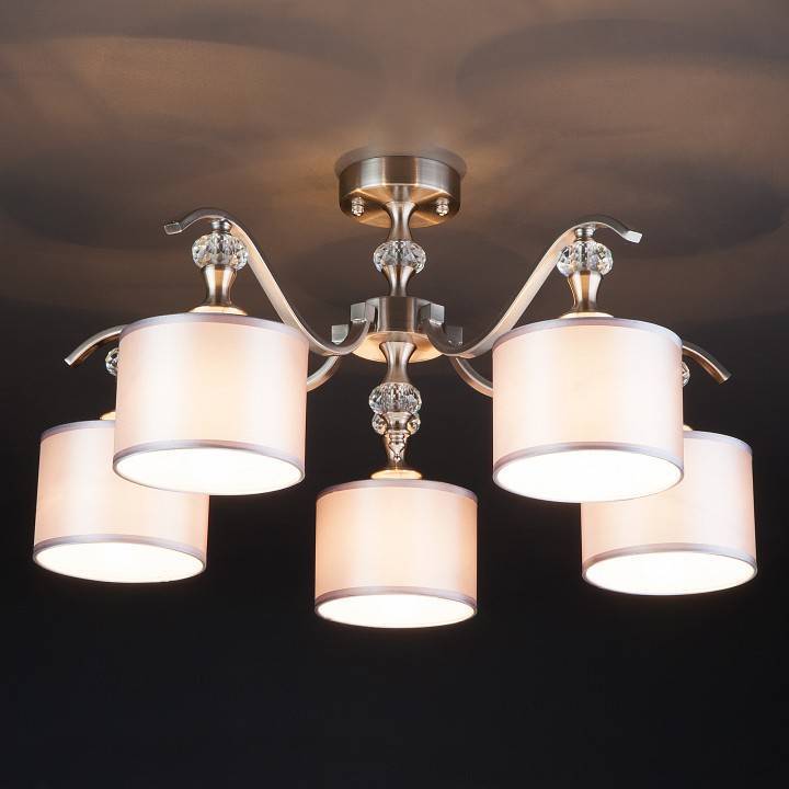 Люстра на штанге Eurosvet Ofelia 60070/5 сатин-никель 60070/5