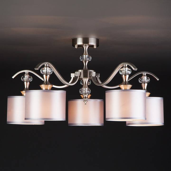 Люстра на штанге Eurosvet Ofelia 60070/5 сатин-никель 60070/5