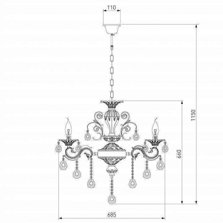 Потолочная люстра Bogates Tivoli 294/8 Strotskis