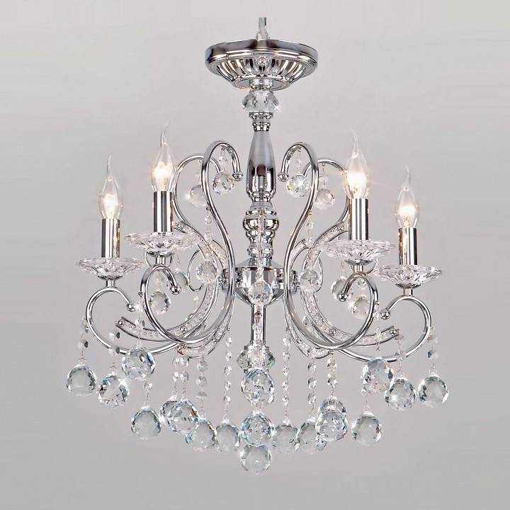 Подвесная люстра Eurosvet Collana хром Strotskis 10096/5