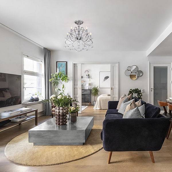 Подвесная люстра Eurosvet Collana хром Strotskis 10096/5