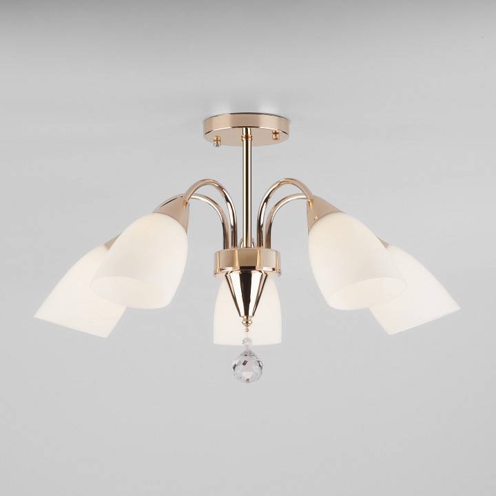 Люстра на штанге Eurosvet Ellene 30149/5 золото 30149/5