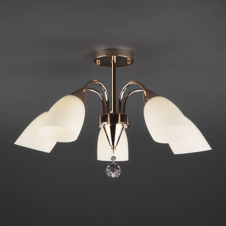 Люстра на штанге Eurosvet Ellene 30149/5 золото 30149/5