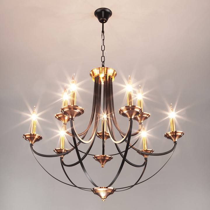 Подвесная люстра Eurosvet Lazzaro 60098/9 черный 60098/9