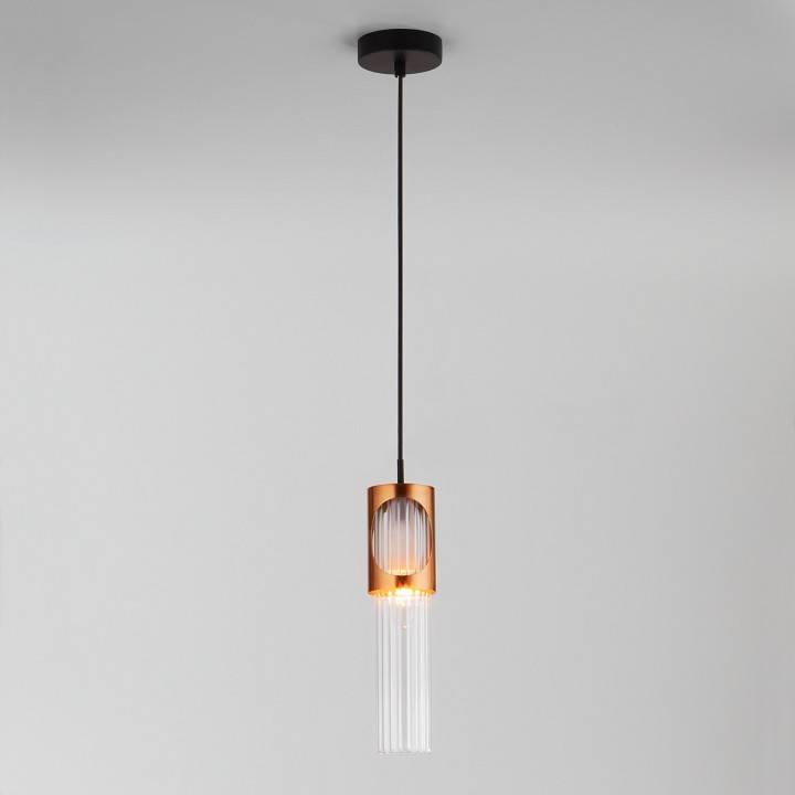 Подвесной светильник Eurosvet Clip черный/бронза 50087/1