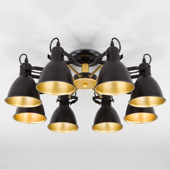 Люстра на штанге Eurosvet Denley 70112/8 черный 70112/8