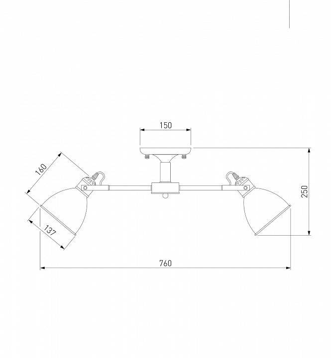 Люстра на штанге Eurosvet Denley 70112/8 черный 70112/8