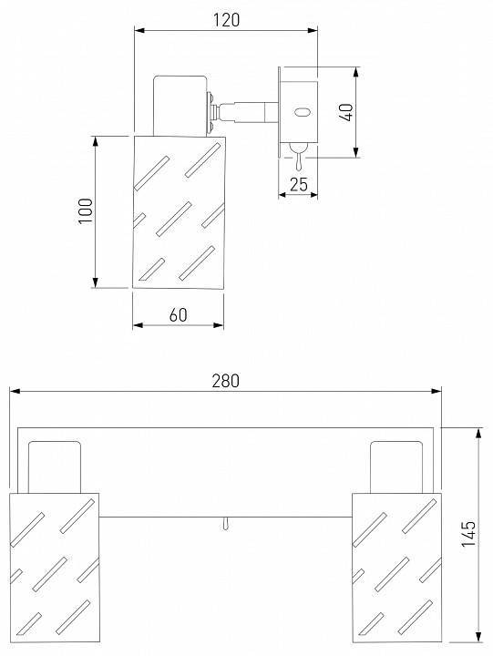 Бра Eurosvet Fente 20090/2 белый/хром