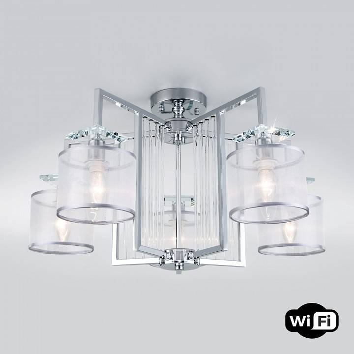 Люстра на штанге Eurosvet Fargo Smart хром 60123/5
