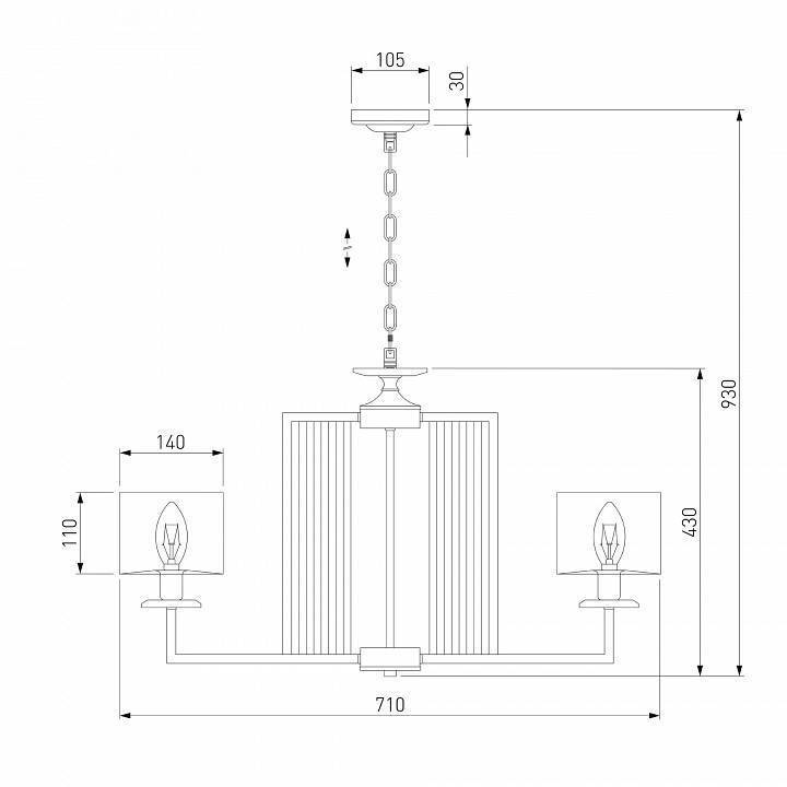 Подвесная люстра Eurosvet Fargo 60123/6 хром Smart 60123/6