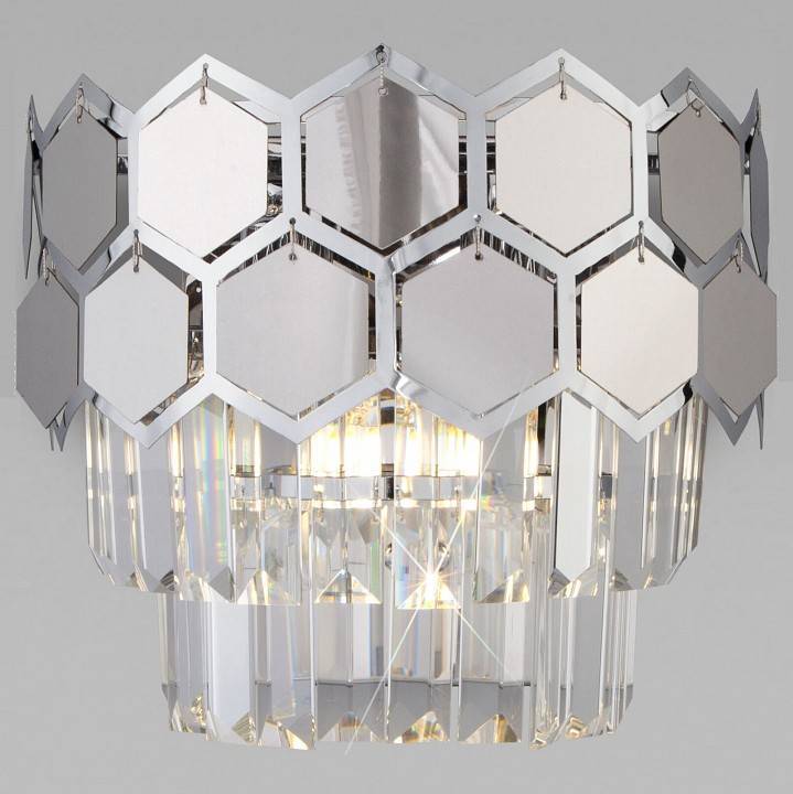 Накладной светильник Eurosvet Ariana 10124/2 хром хрусталь Strotskis 10124/2