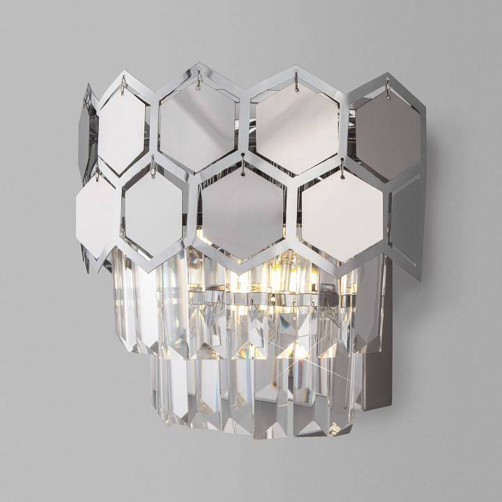 Накладной светильник Eurosvet Ariana 10124/2 хром хрусталь Strotskis 10124/2