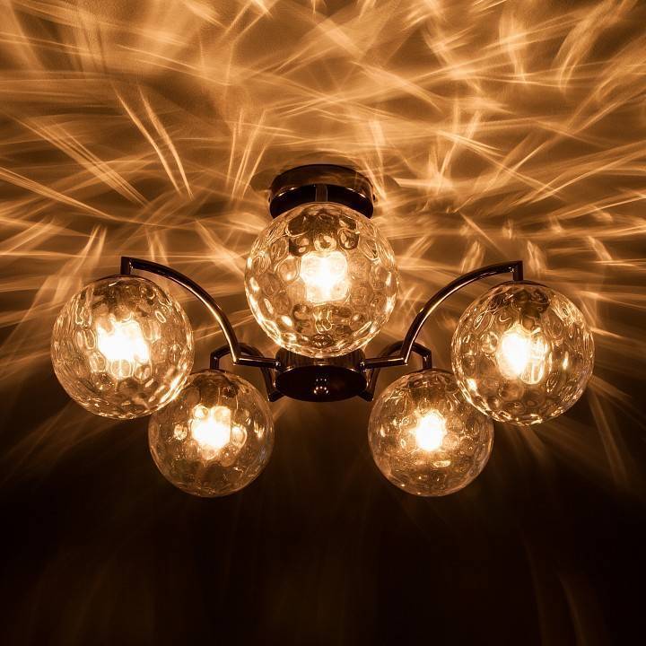 Люстра на штанге Eurosvet Eden 30178/5 черный жемчуг 30178/5