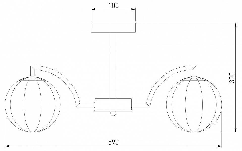 Люстра на штанге Eurosvet Eden 30178/5 черный жемчуг 30178/5