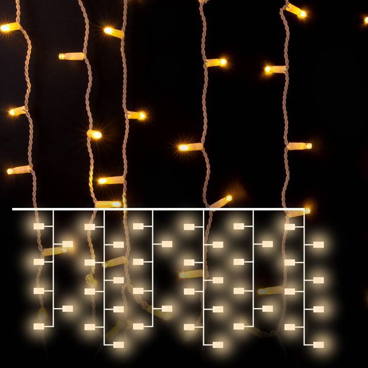 Занавес световой Eurosvet 200-101 2x1.5 м теплый белый с эффектом мерцания 200-101