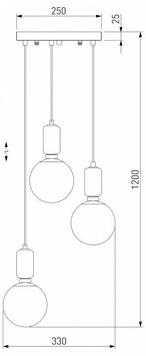 Подвесной светильник Eurosvet Bubble 50151/3 черный