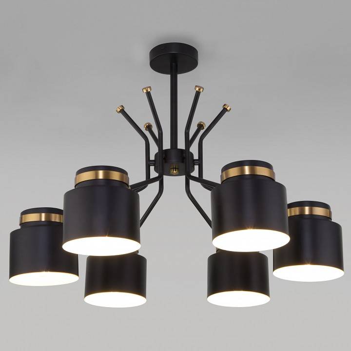 Люстра на штанге Eurosvet Batler 70133/6 черный 70133/6