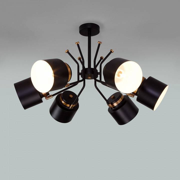 Люстра на штанге Eurosvet Batler 70133/6 черный 70133/6