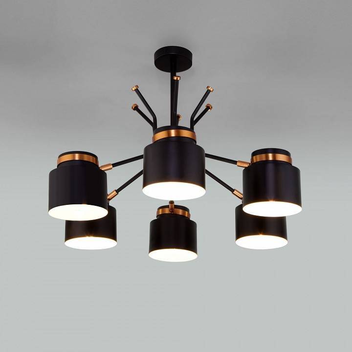 Люстра на штанге Eurosvet Batler 70133/6 черный 70133/6