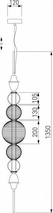 Подвесной светильник Bogate's Euphoria 436/5