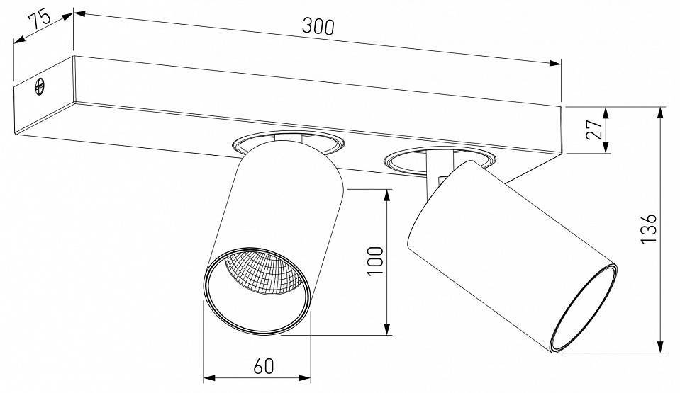 Спот Eurosvet Flank LED белый 20139/2