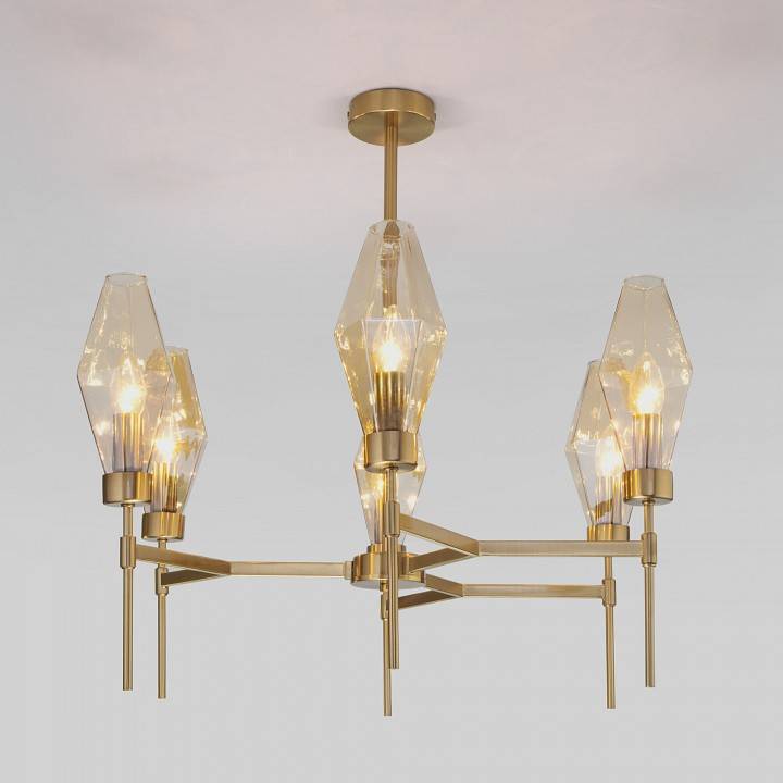 Люстра на штанге Eurosvet Prism 60143/6 латунь