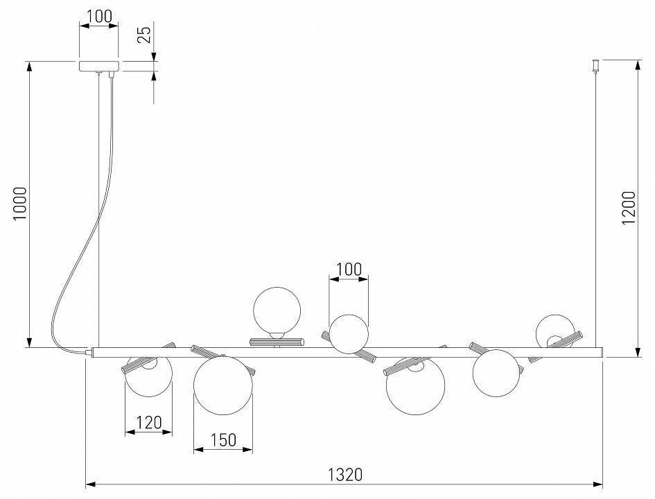 Подвесной светильник Eurosvet Salut 50382 латунь 50382