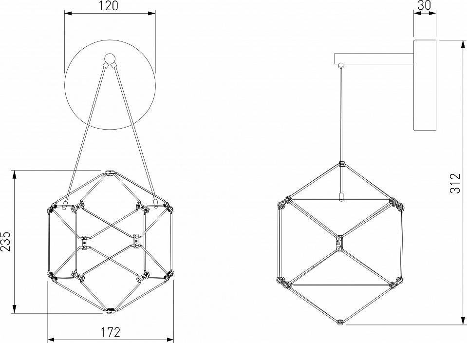 Бра Eurosvet Uma 90310/1 черный жемчуг