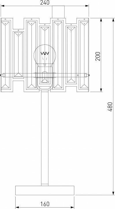 Настольная лампа декоративная Bogate's Cella 01148/1 Strotskis