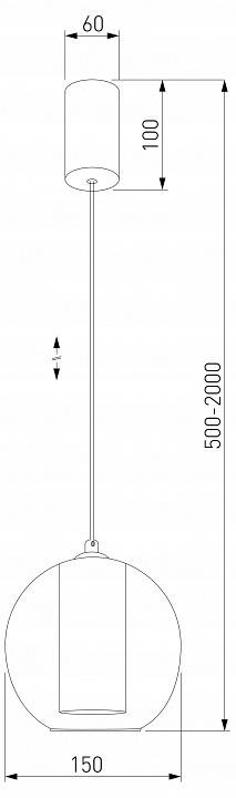 Подвесной светильник Eurosvet Cobble 50258/1 LED бирюзовый
