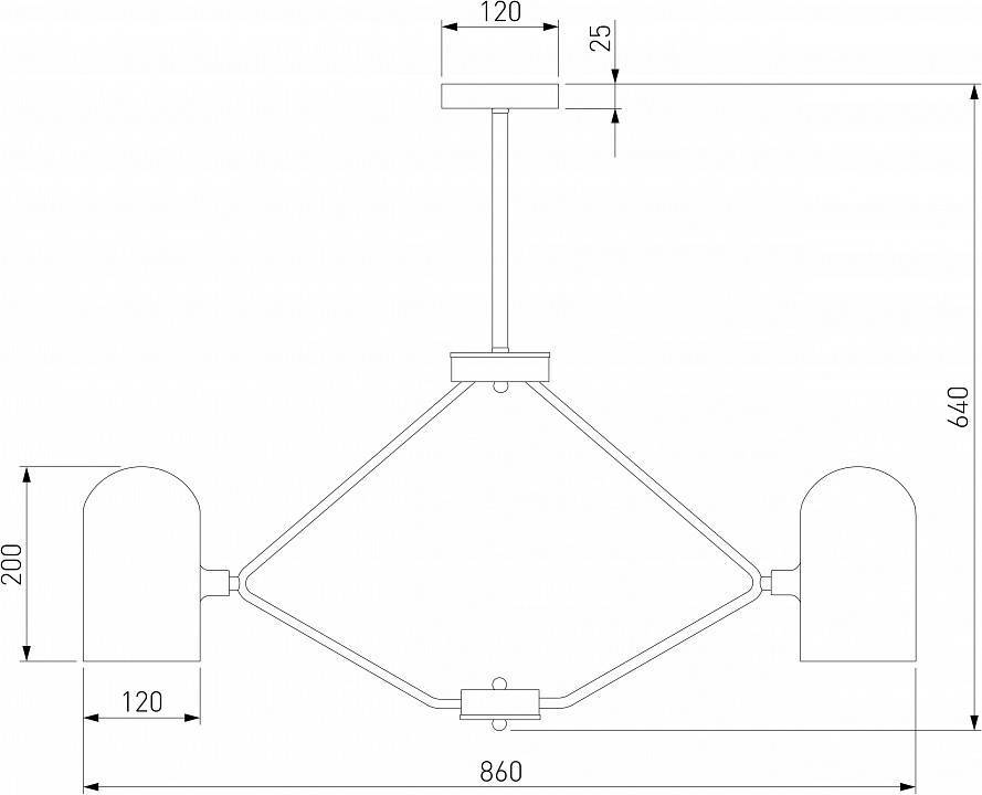 Люстра на штанге Eurosvet Bambola 60157/8 латунь 60157/8