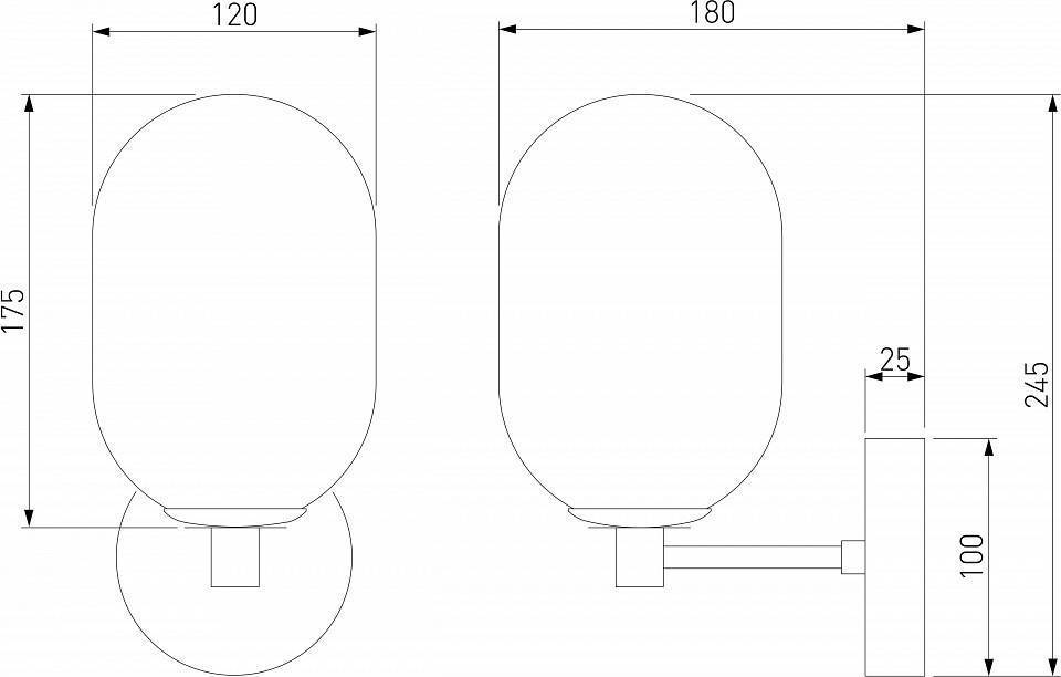 Бра Eurosvet Loona 60161 латунь