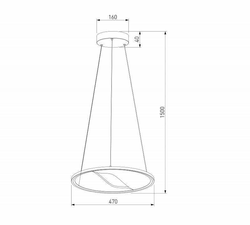 Подвесной светильник Eurosvet Occhio 40026/1 LED серый