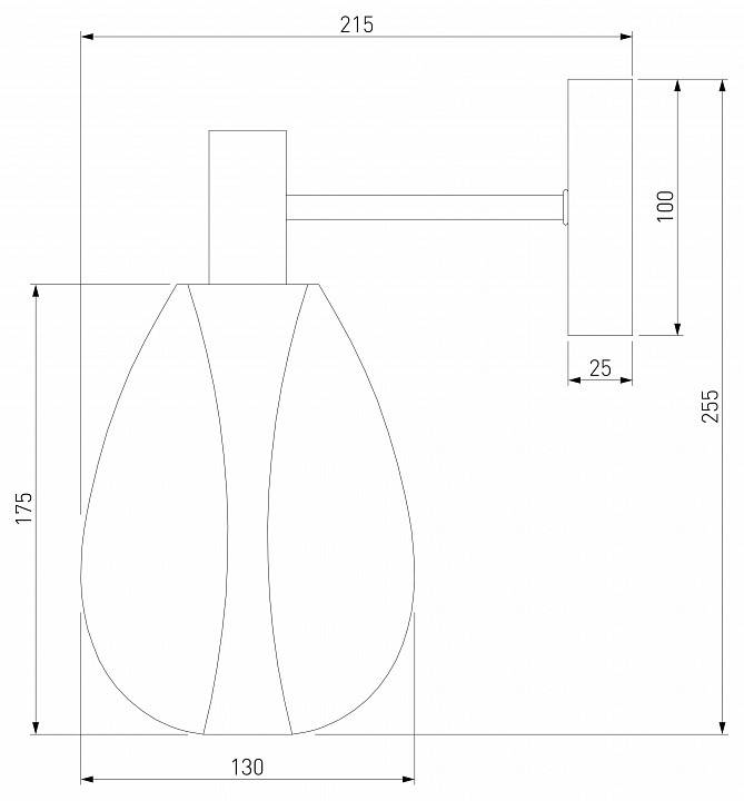 Бра Eurosvet Magma 60175/1 латунь