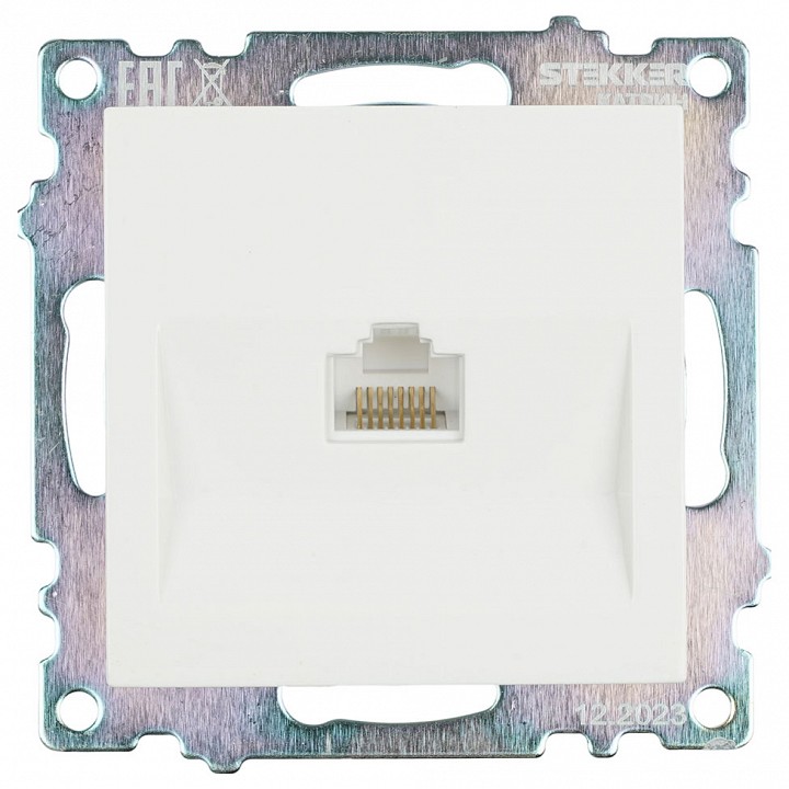 Розетка Ethernet RJ-45 без рамки Stekker Катрин 39305