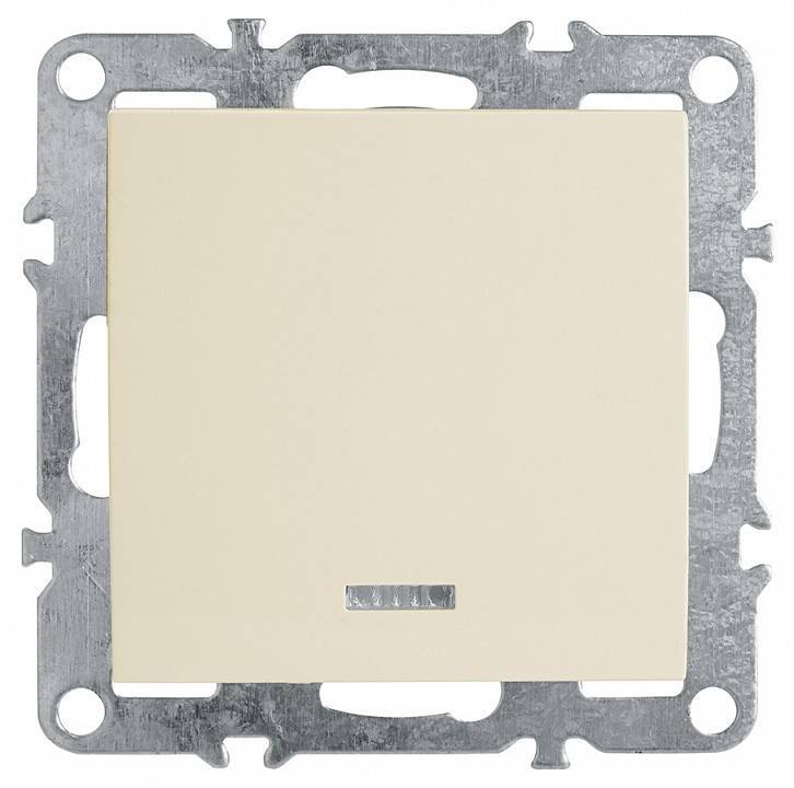 Выключатель одноклавишный с подсветкой без рамки Stekker Эрна 39320