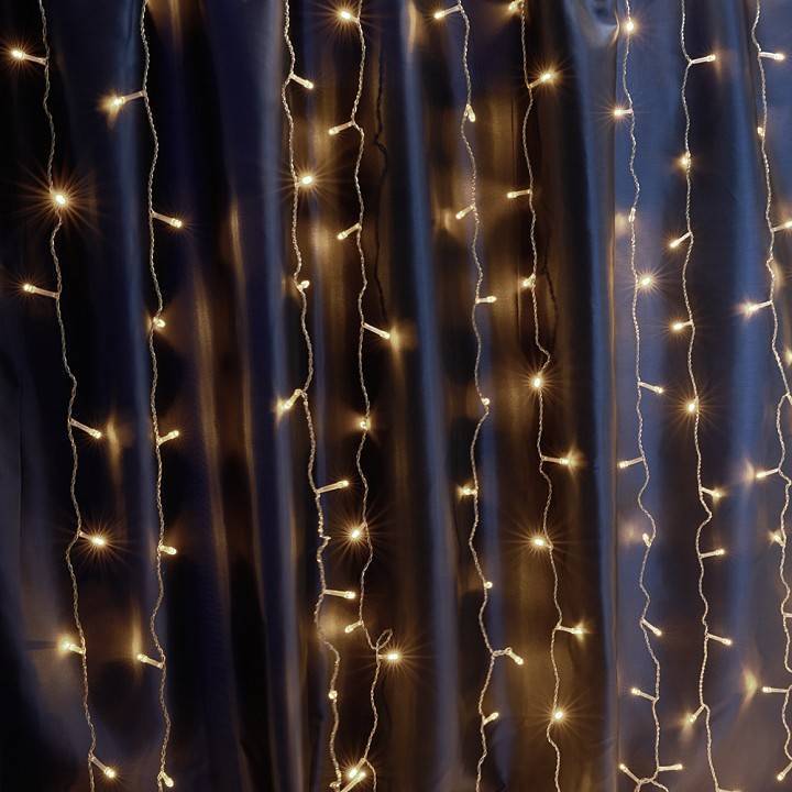 Занавес световой Feron CL24 2x1.5 м 160 LED белый свет черный провод 41626