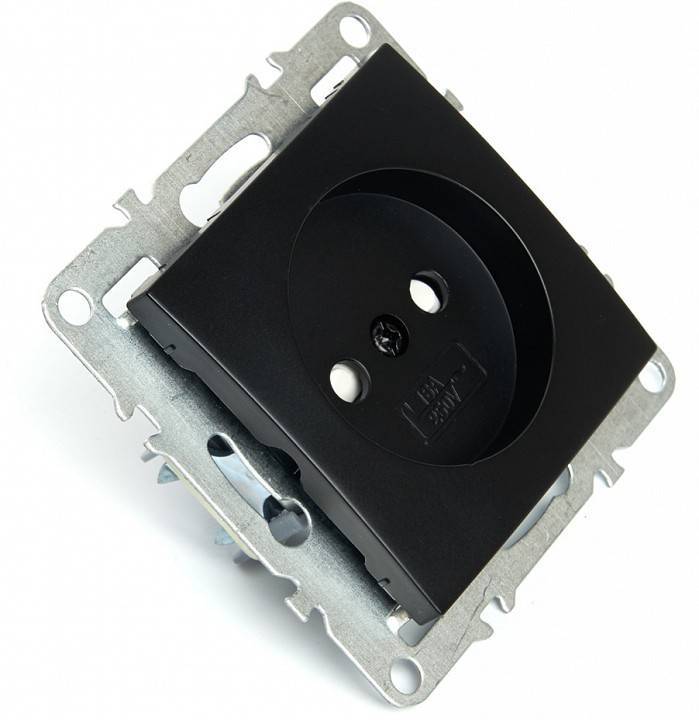 Розетка без заземления и с шторками, без рамки Stekker Эрна 49153