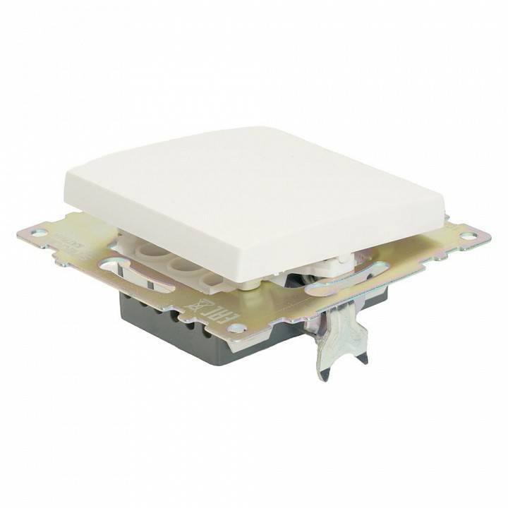 Выключатель одноклавишный без рамки Stekker Катрин 49176