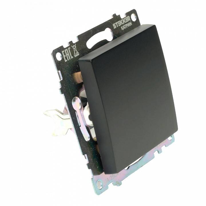 Выключатель одноклавишный без рамки Stekker Катрин 49177
