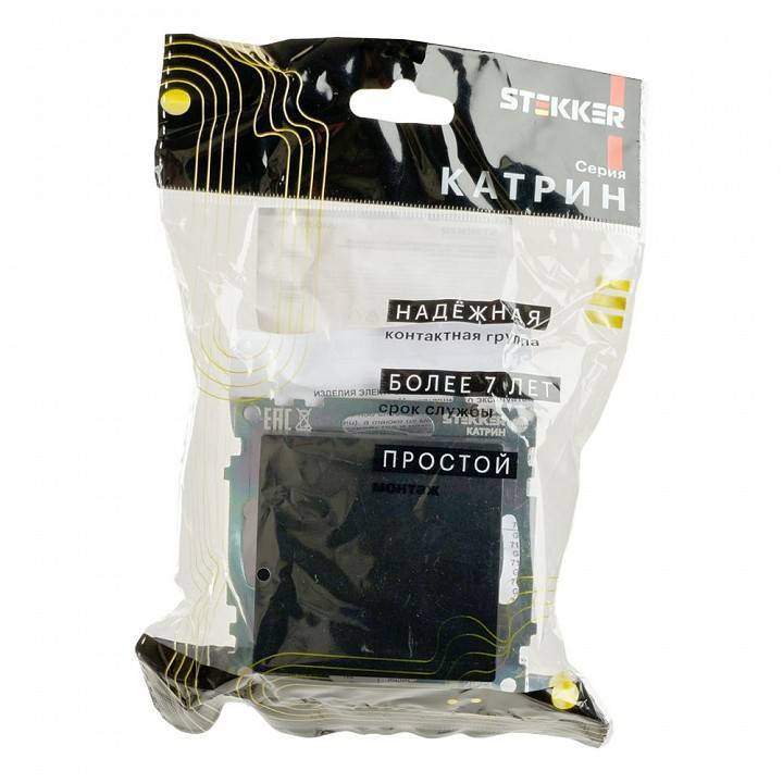 Выключатель одноклавишный без рамки Stekker Катрин 49177