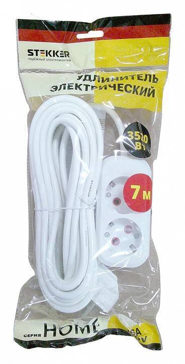 Удлинитель Stekker Home 3 розетки 5 м с заземлением и выключателем 49342