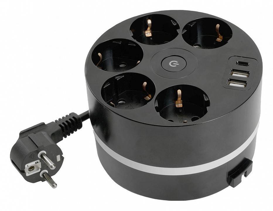 Сетевой фильтр Stekker Comfort 5 розеток 3 м 49656