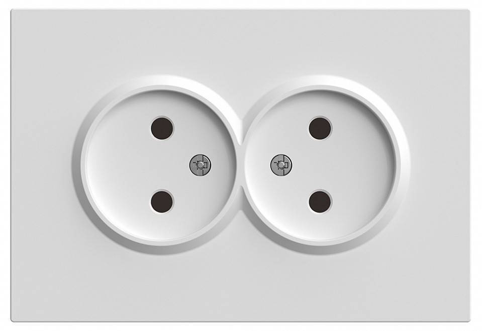 Розетка двойная без заземления и с шторкой, без рамки Stekker RST16-5116-01 49877