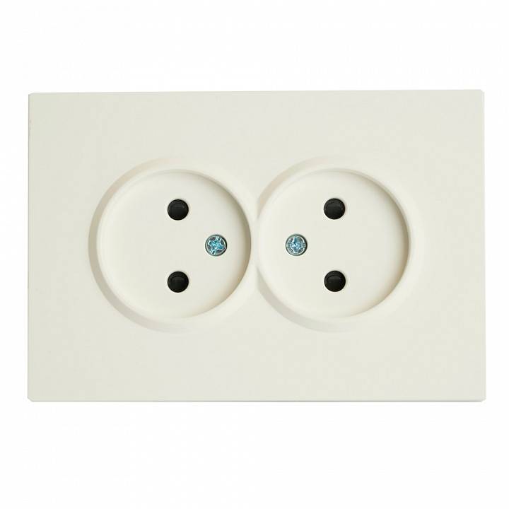 Розетка двойная без заземления и с шторкой, без рамки Stekker RST16-5116-01 49877