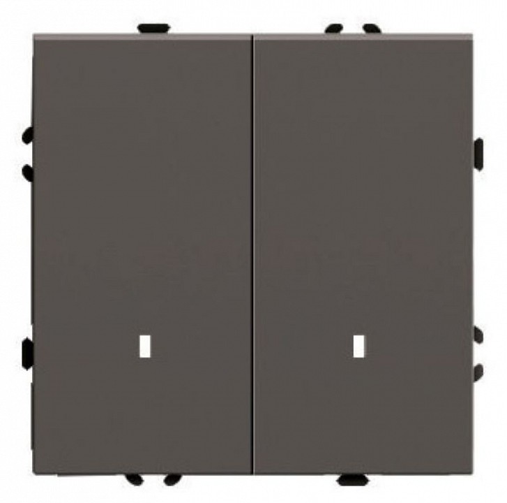 Выключатель двухклавишный без рамки Stekker Эмили 49916