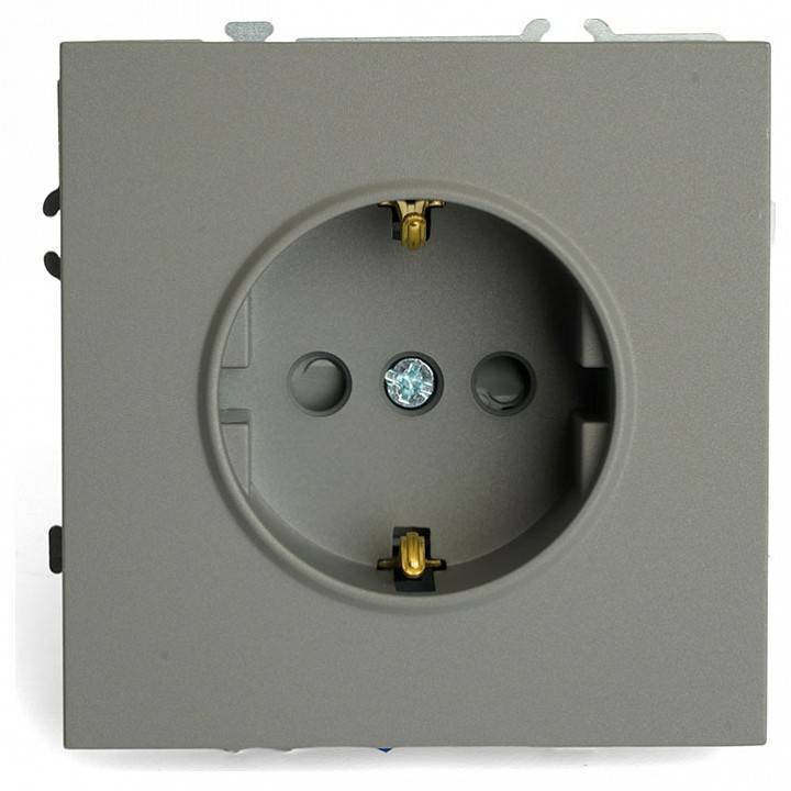 Розетка с заземлением и со шторкой, без рамки Stekker Эмили 49958