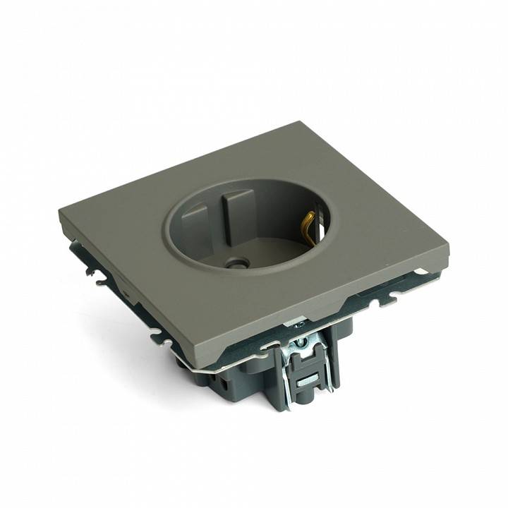 Розетка с заземлением и со шторкой, без рамки Stekker Эмили 49958